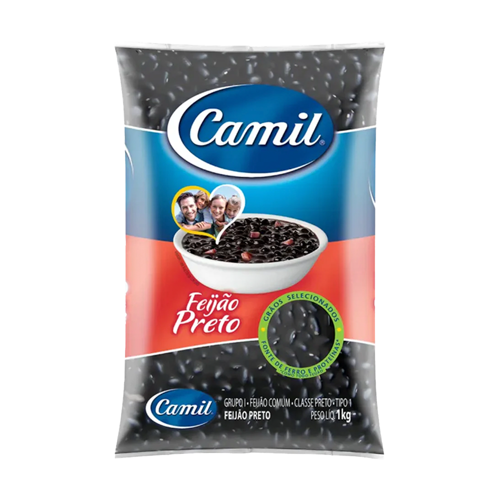 Feijão Preto Camil 1 kg, black beans
