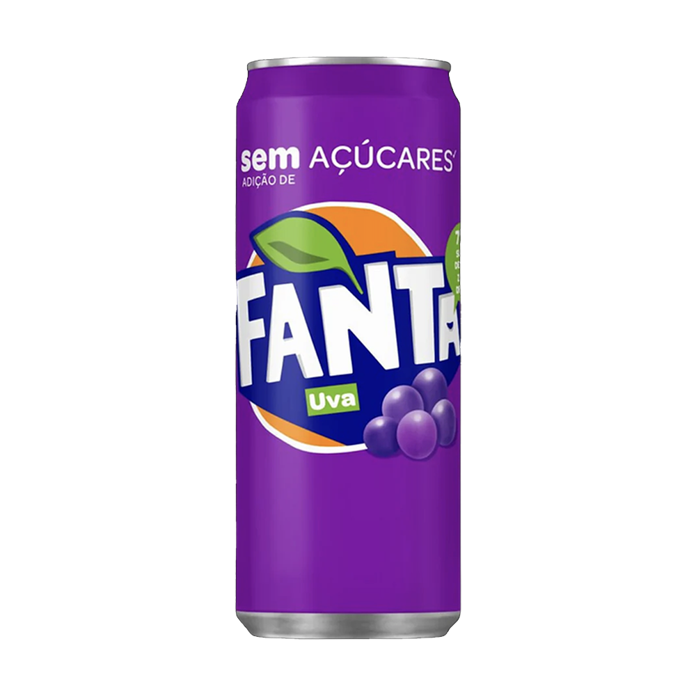 Fanta Uva Lata 330 ml, grape soda, can