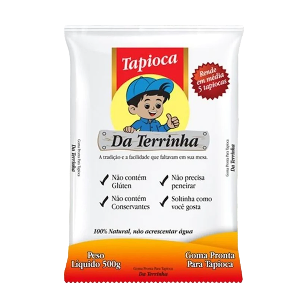 Goma Pronta para Tapioca Da Terrinha 500 g, tapioca starch for tapioca crepes