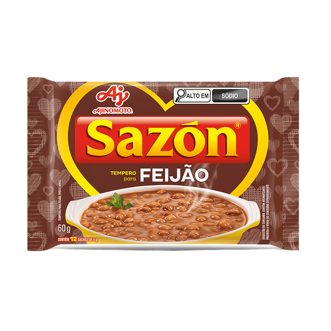 Tempero Sazón Marrom para Feijão 60 g, seasoning for beans