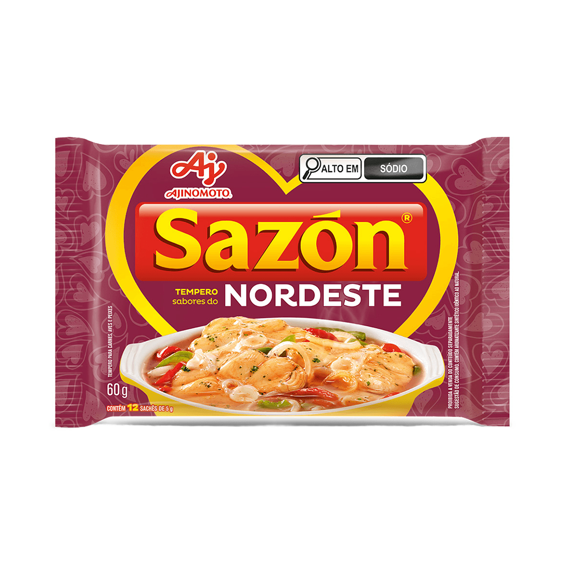 Tempero Sazón Sabor do Nordeste 60 g, northeastern Brazilian seasoning