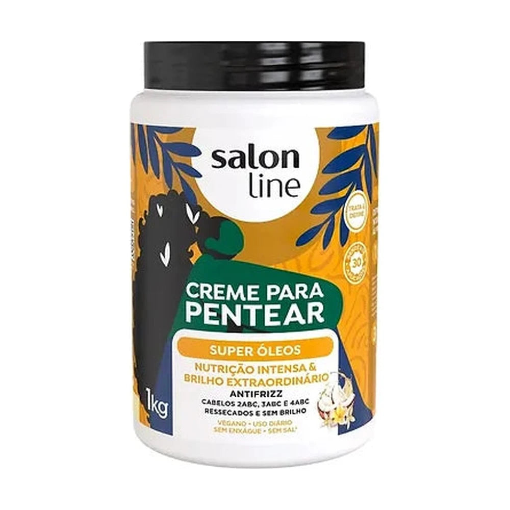 Creme para Pentear Super Óleos Salon Line 1 kg, leave-in styling cream