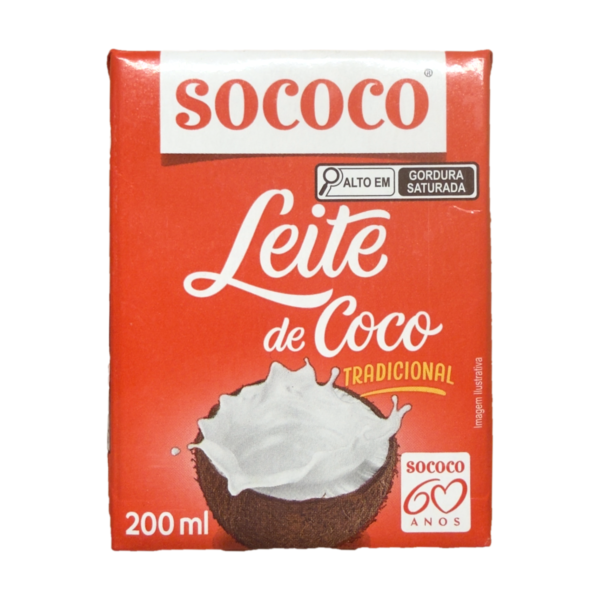 Leite de Coco Tradicional Sococo 200 ml, coconut milk