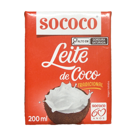 Leite de Coco Tradicional Sococo 200 ml, coconut milk