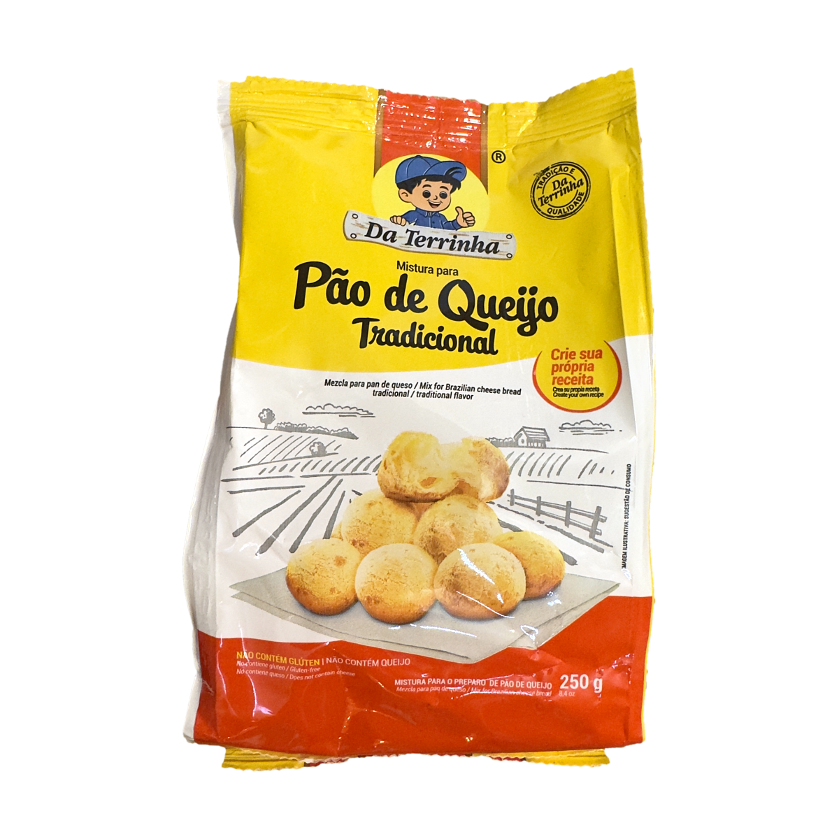 Mistura para Pão de Queijo Tradicional Da Terrinha 250 g, Brazilian cheese bread mix