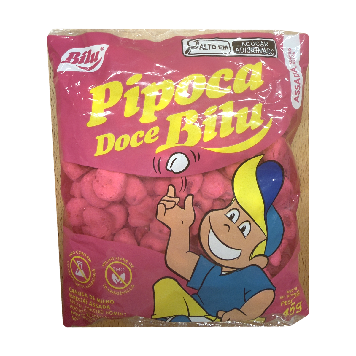 Pipoca Doce Bilu 45 g, sweet puffed corn